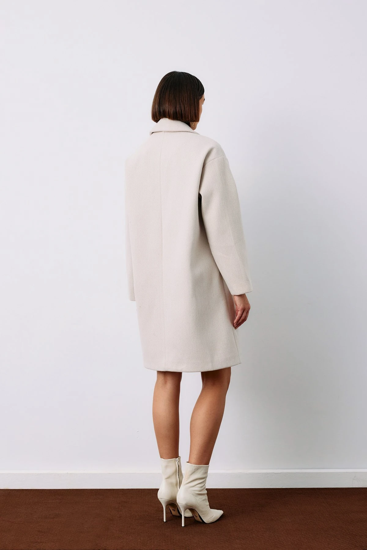 Desenli Kısa Kaban - Taş