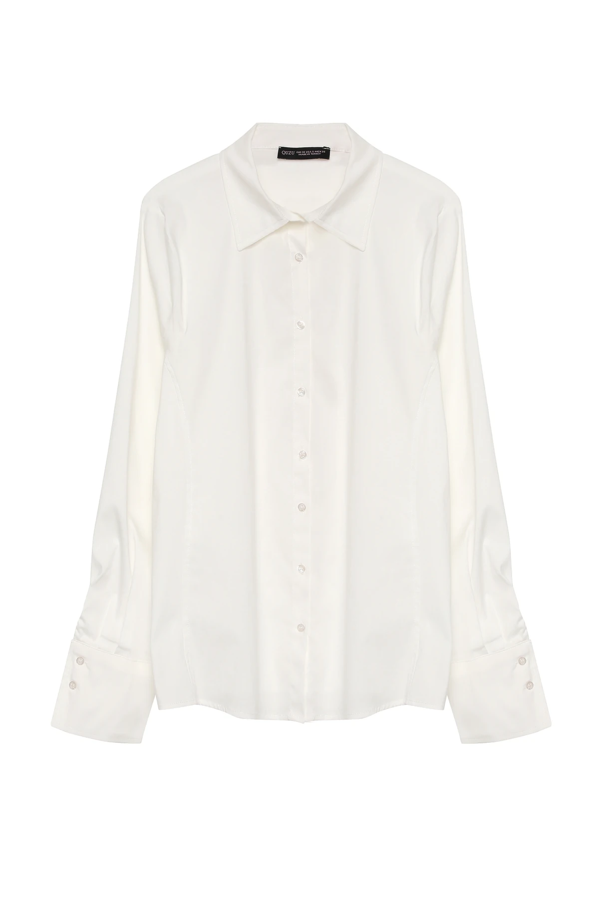 Quzu Kadın slimfit gömlek likralı