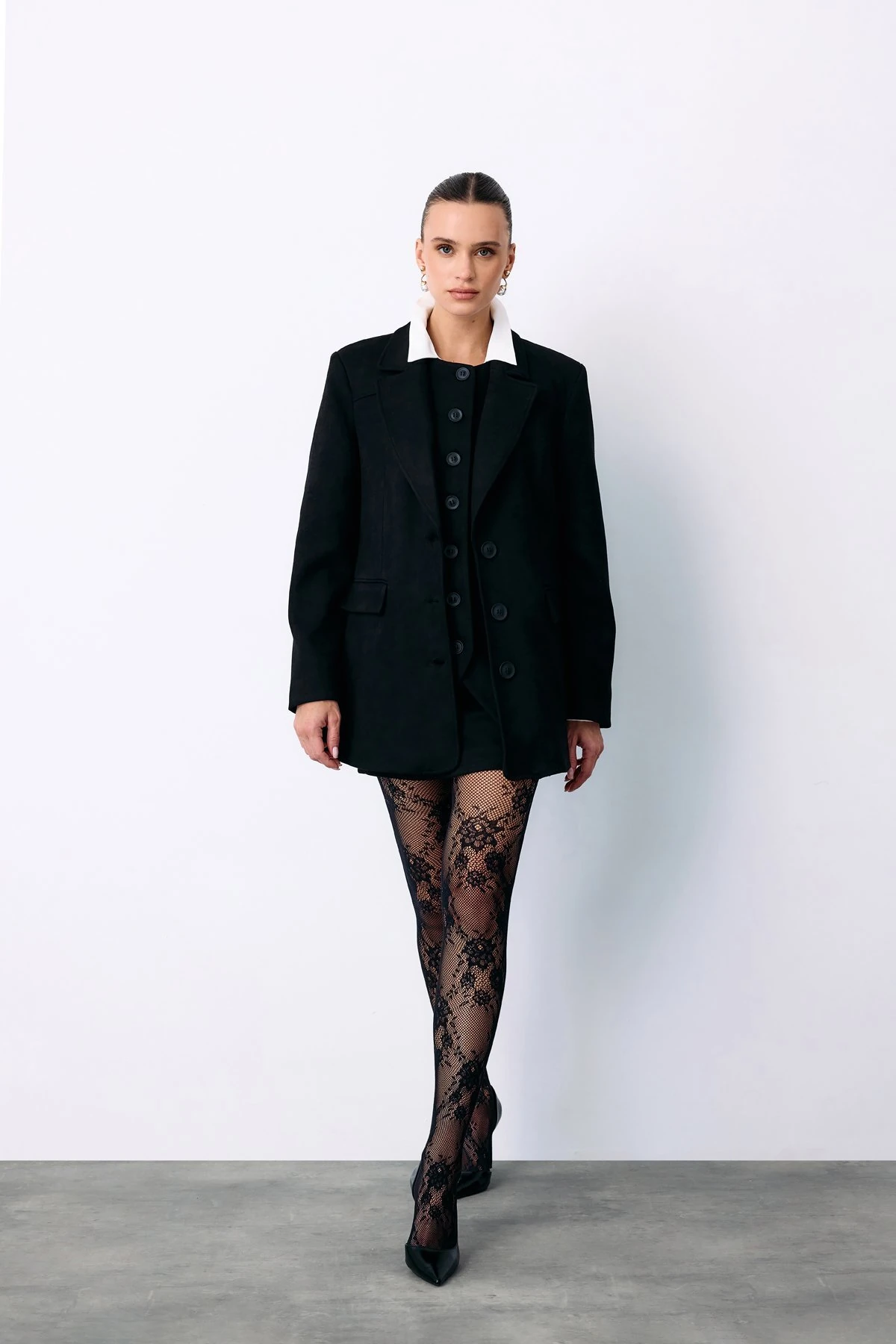 Kısa Süet Etek - SİYAH