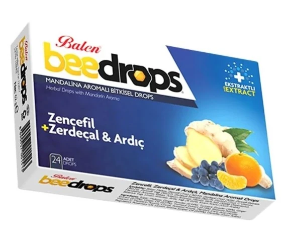 Balen Beedrops Zencefil+Zerdeçal-Ardıç Mandalina Aromalı Drops