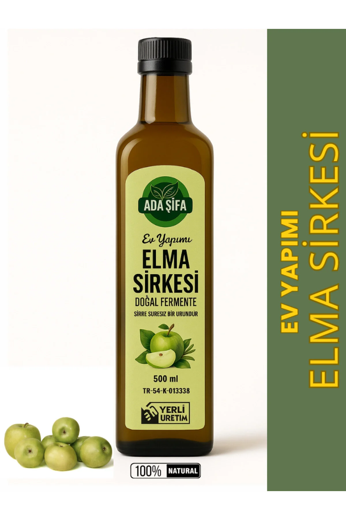 Adaşifa - Ev Yapımı Elma Sirkesi 500 ml – Doğal Fermente Sirke