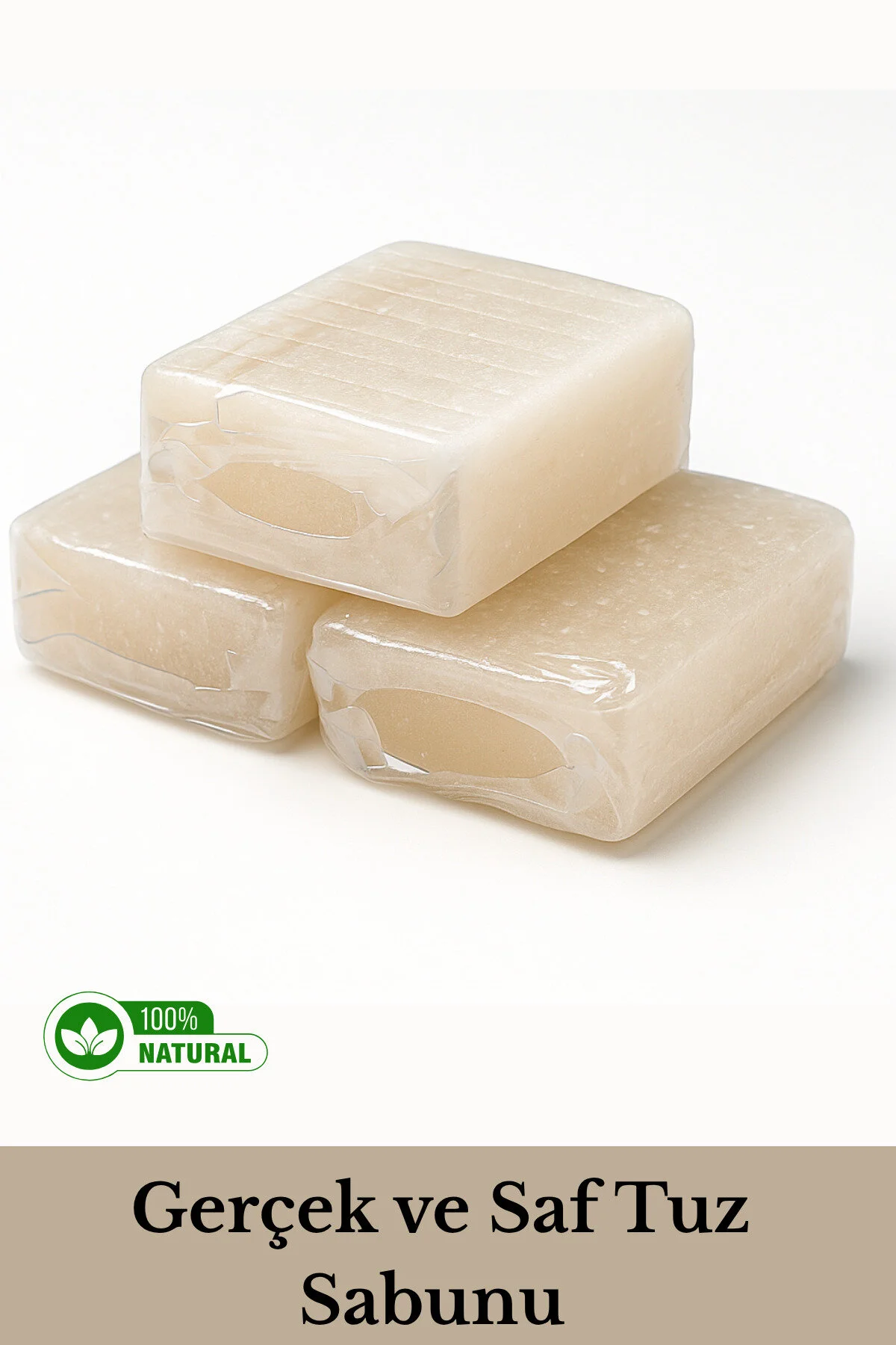 %100 Doğal Tuz Sabunu – Mineralli Formül, Nazik Peeling & Derin Temizlik Ortalama 290 GR