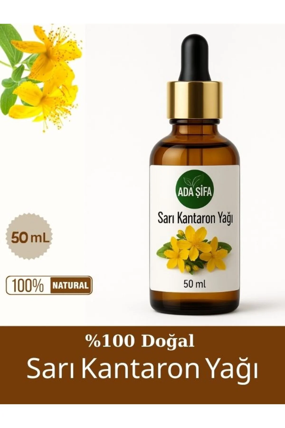 Adaşifa - Sarı Kantaron Yağı 50 ml – %100 Doğal Cilt Onarıcı & Besleyici