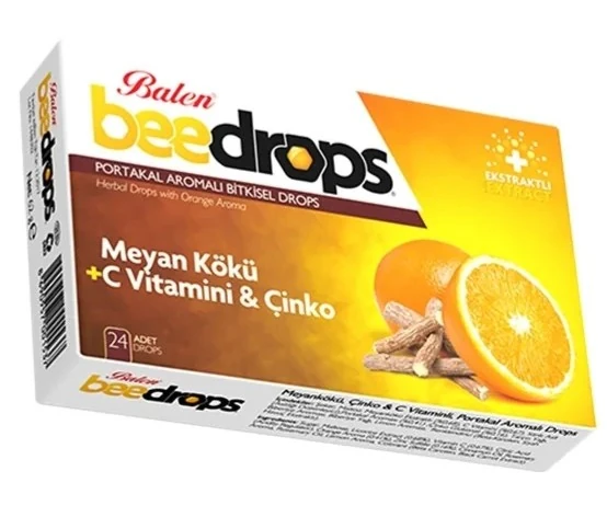Balen Beedrops Meyan Kökü+C Vit.-Çinko Portakal Aromalı Drops