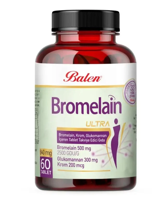 BROMELAIN ULTRA BROMELAIN, KROM, GLUKOMANNAN TABLET 640 Mg * 60
