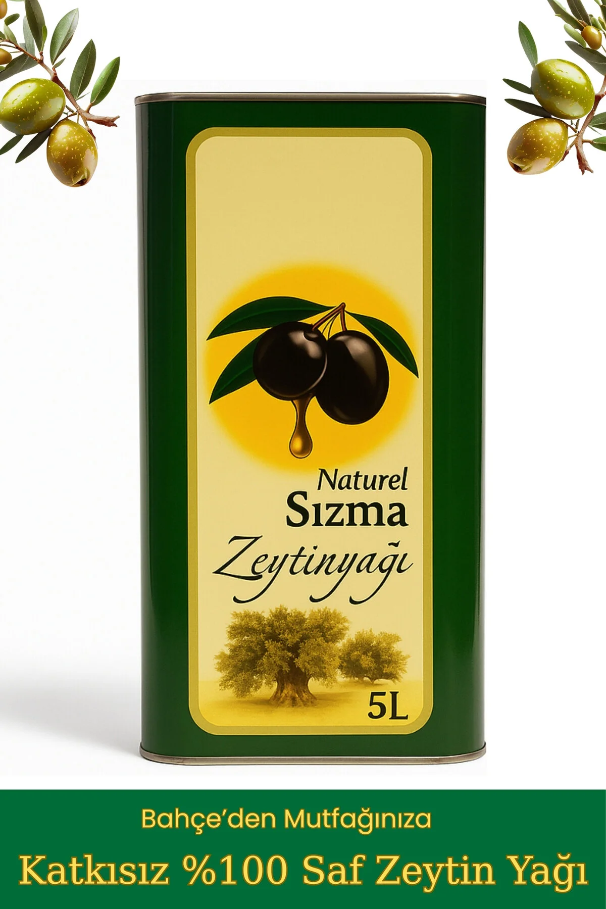 Adaşifa - Katkısız Soğuk Sıkım Zeytinyağı 5 L Teneke – %100 Doğal Mahsûl