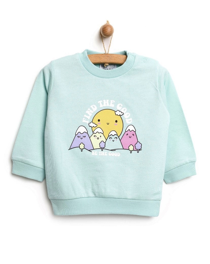 Basic Mint Kız Çocuk Sweatshirt - DEESHA