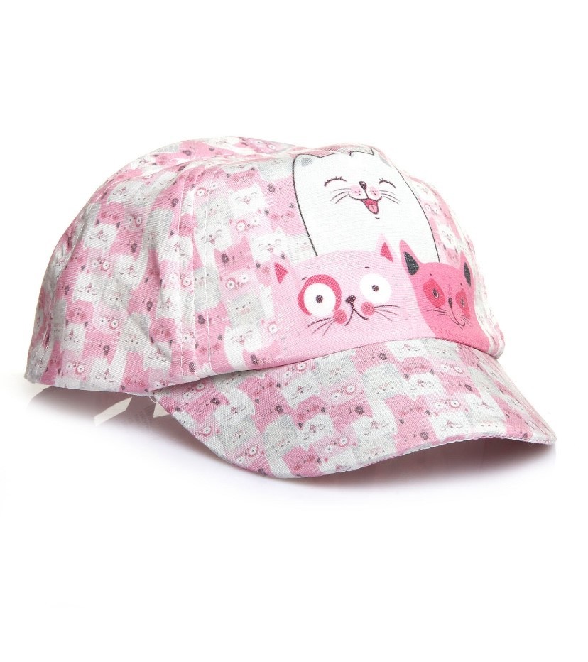 Yaz Kız Çocuk Şapka Kedicik Desen - deesha