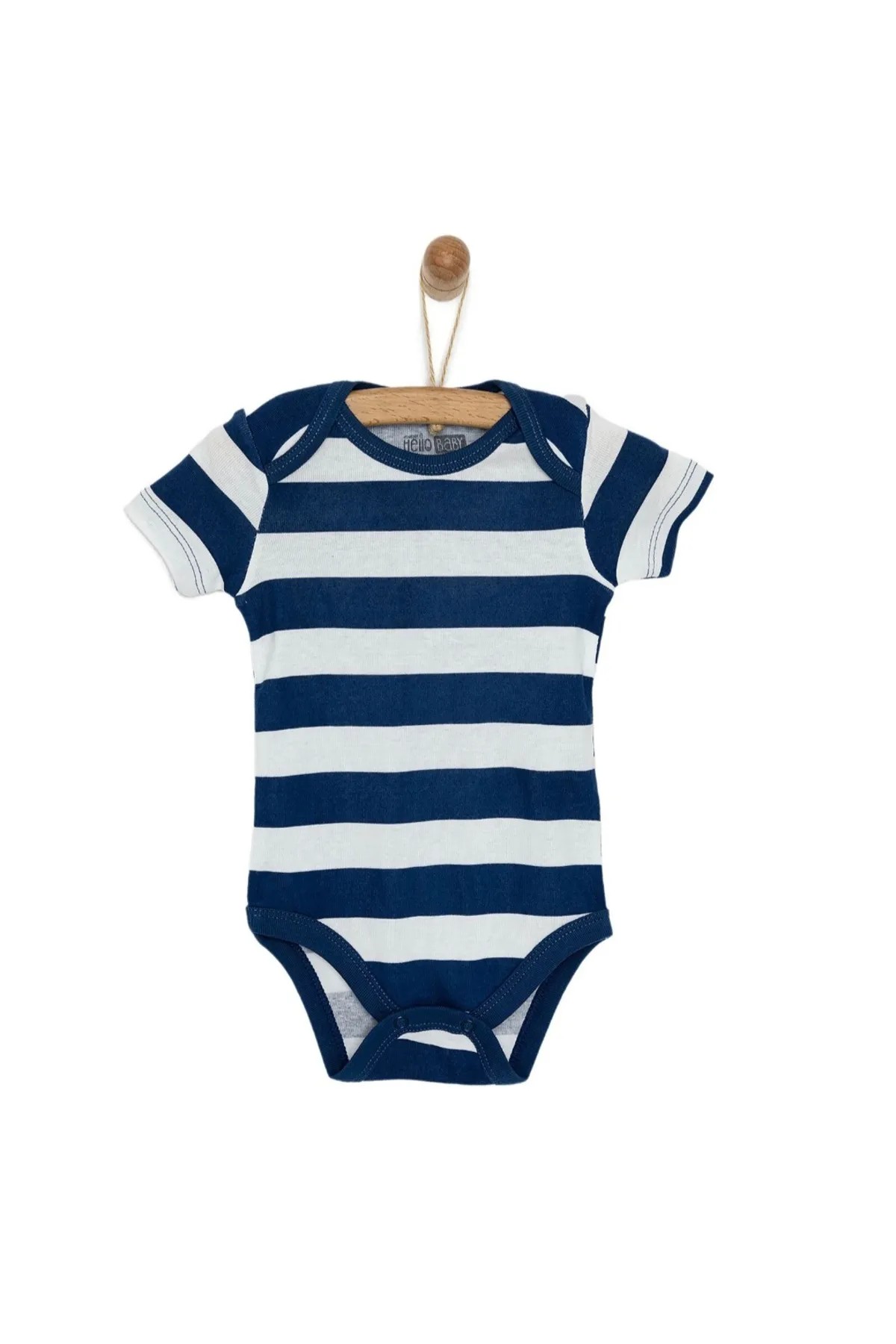Baby Boy Colorful Striped Ribbed Short Sleeve Body Deesha