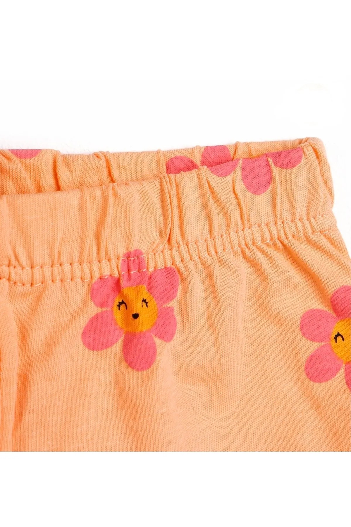 Basic Kız Çocuk Baharlık Kısa Kol Pijama Takımı- Deesha