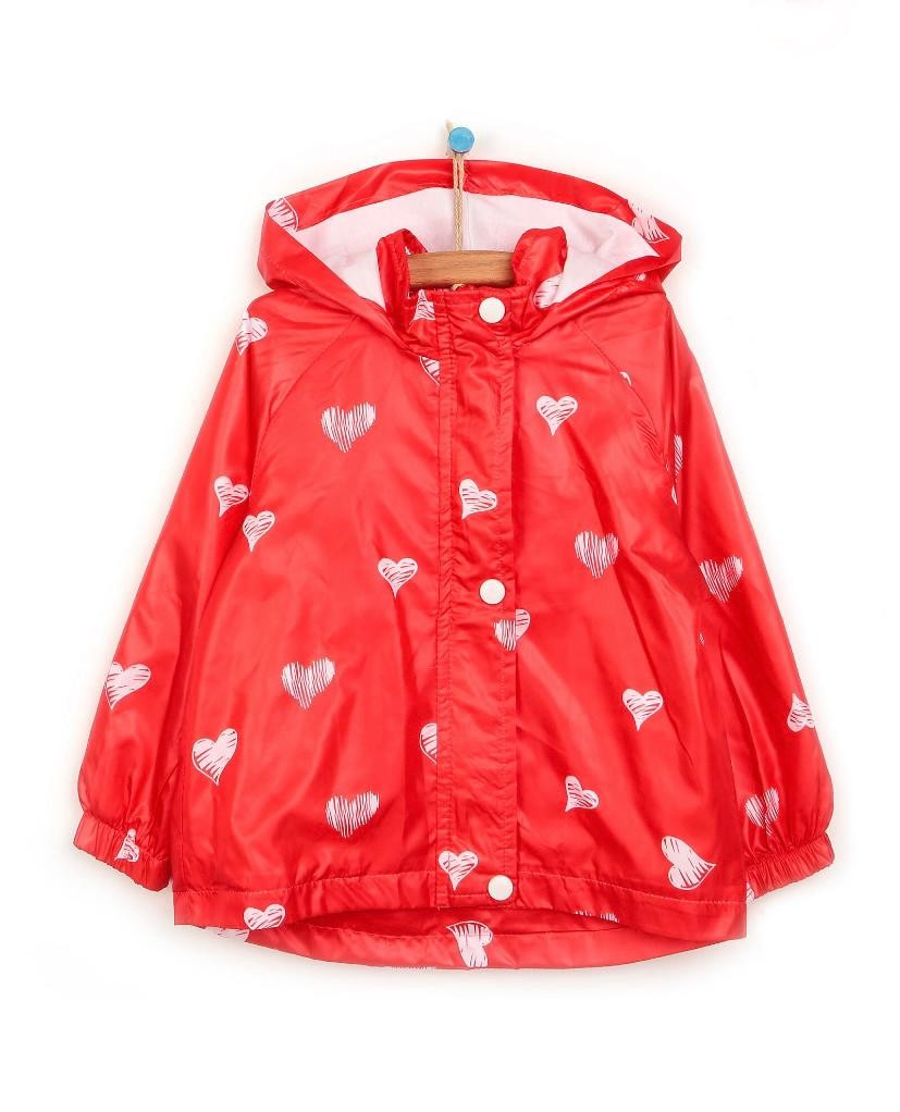 Basic Girl's Raincoat with Elastic Waist Deesha