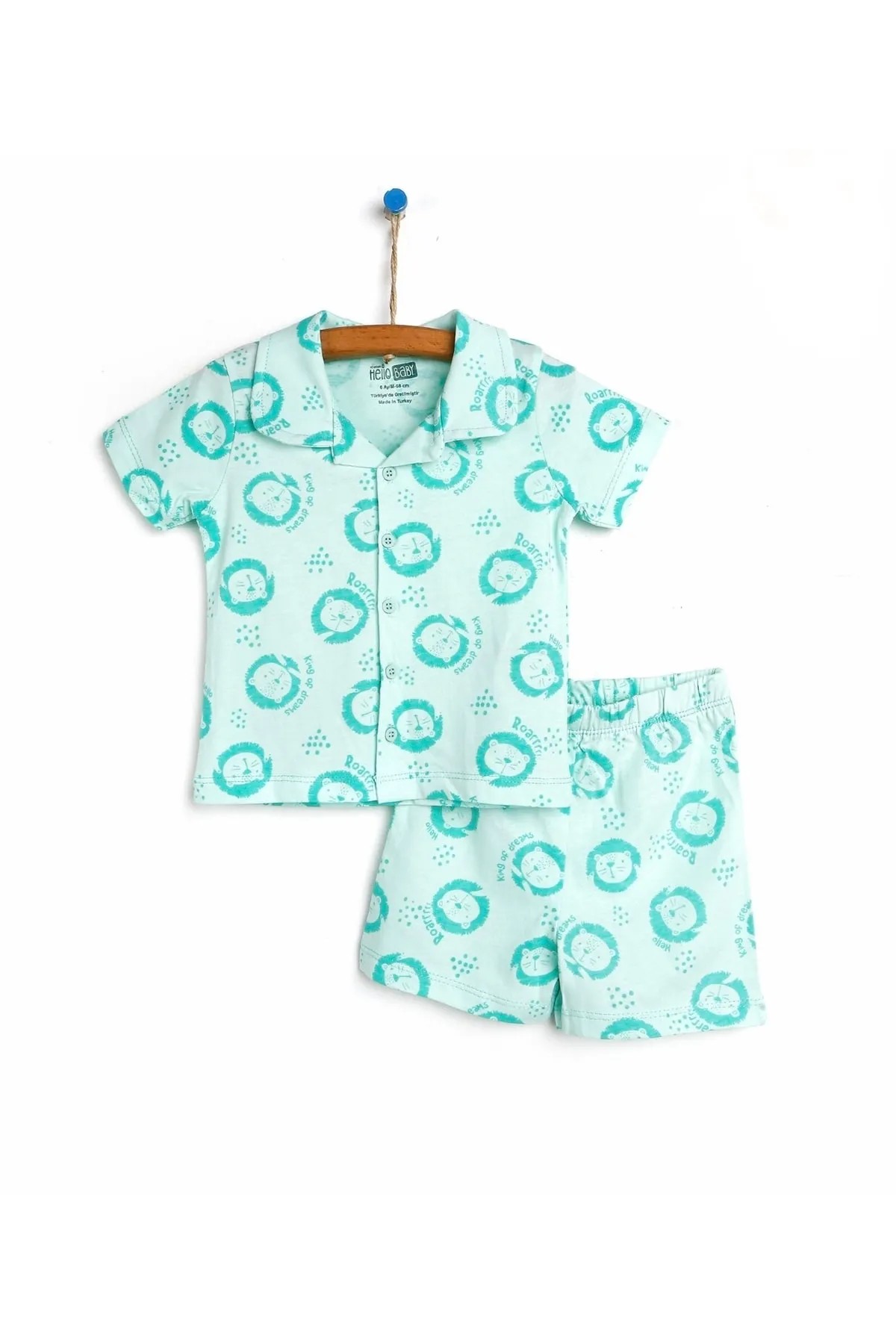 Basic Erkek Çocuk Baharlık Kısa Kol Pijama Takımı- Deesha