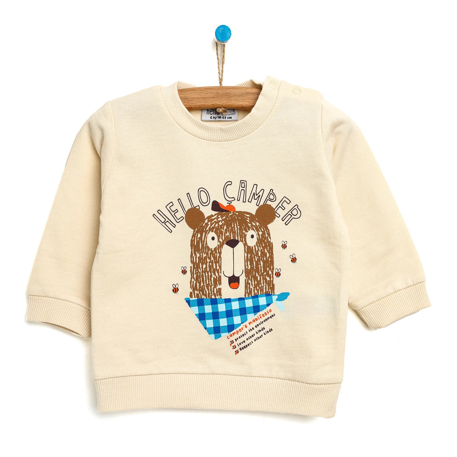 Basic Bear Patterned Boy Child Sweatshirt - Deesha