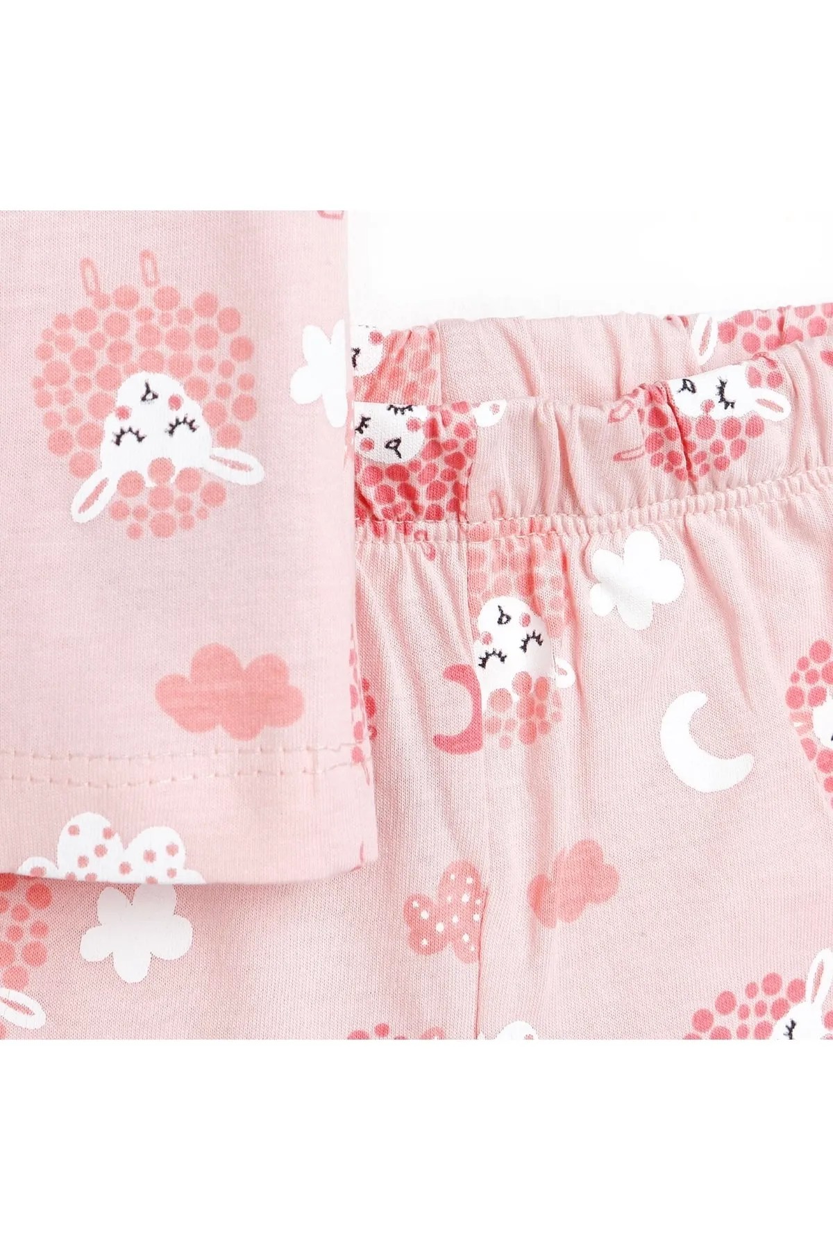 Basic Kız Bebek Baharlık Kısa Kol Çıtçıtlı Pijama Takımı- Deesha