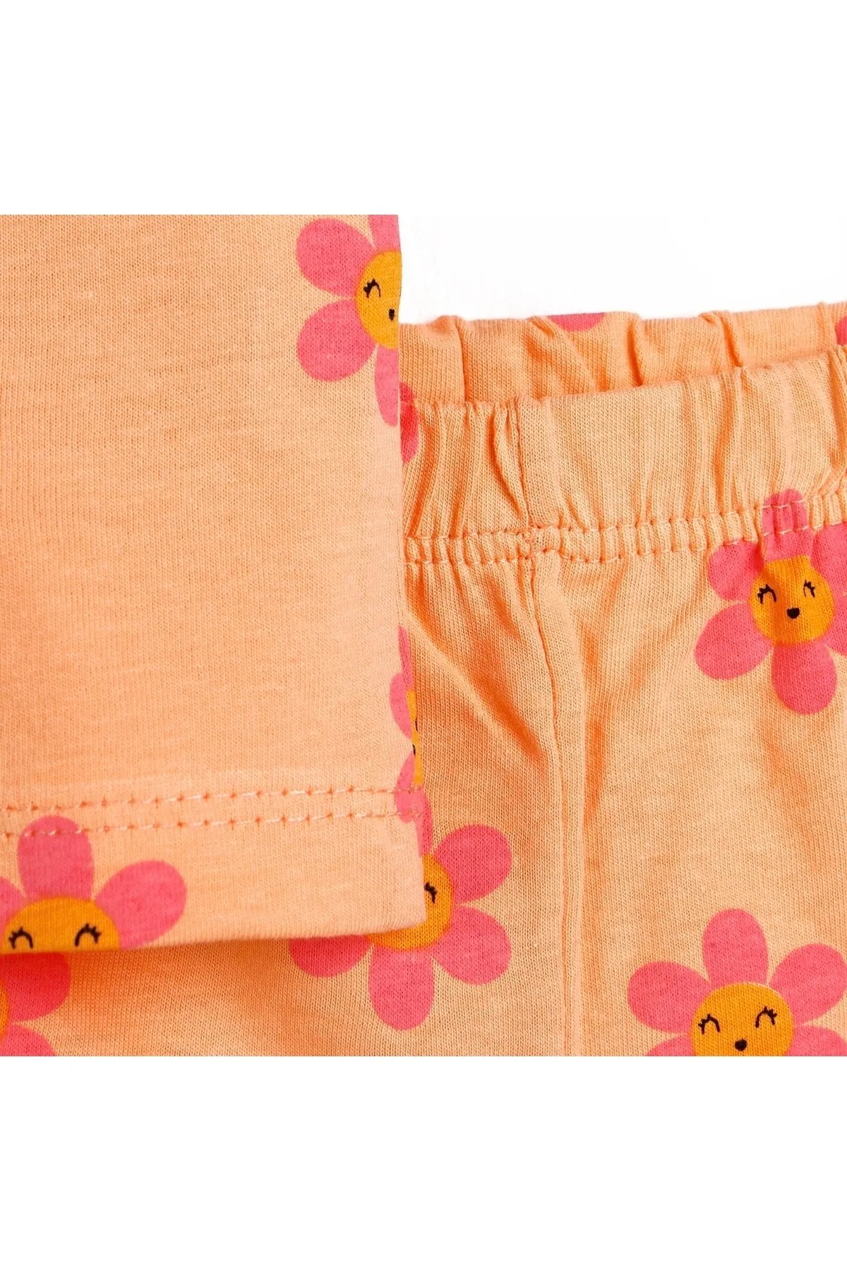 Basic Kız Çocuk Baharlık Kısa Kol Pijama Takımı- Deesha