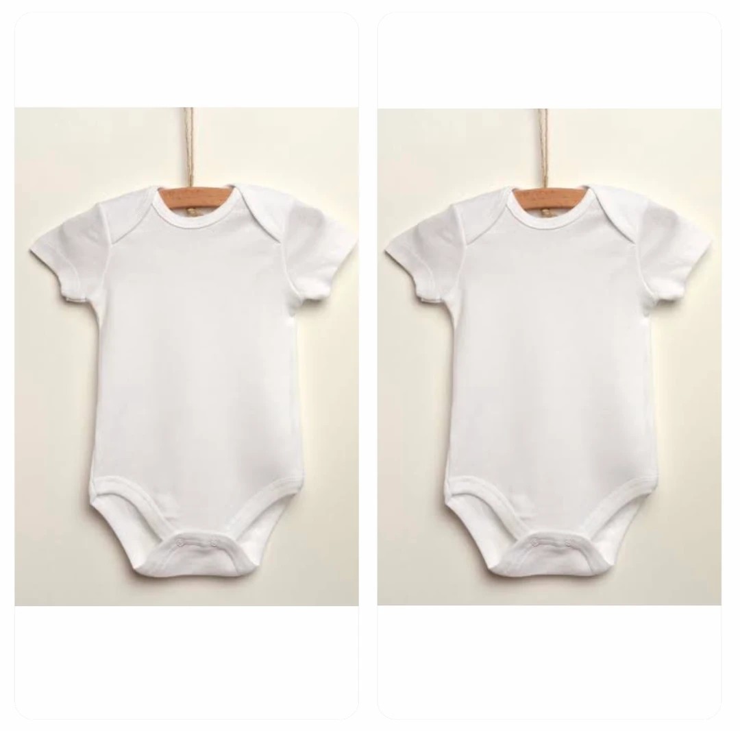 100% Cotton 2-Piece Short Sleeve Baby Bodysuit - deesha