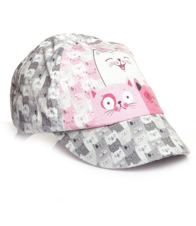 Yaz Kız Çocuk Şapka Kedicik Desen- deesha