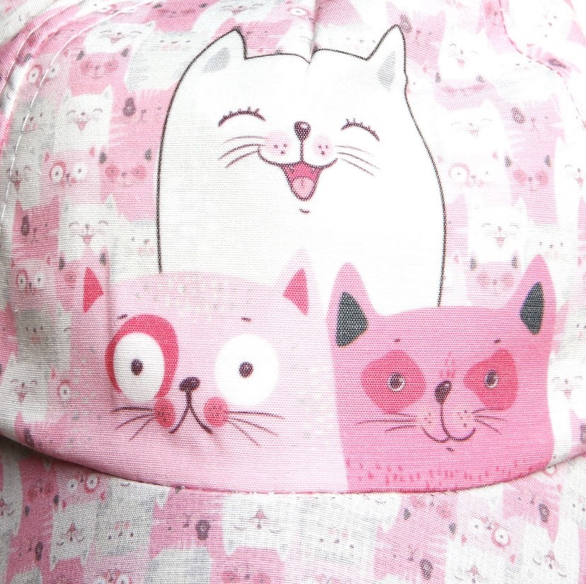Yaz Kız Çocuk Şapka Kedicik Desen - deesha