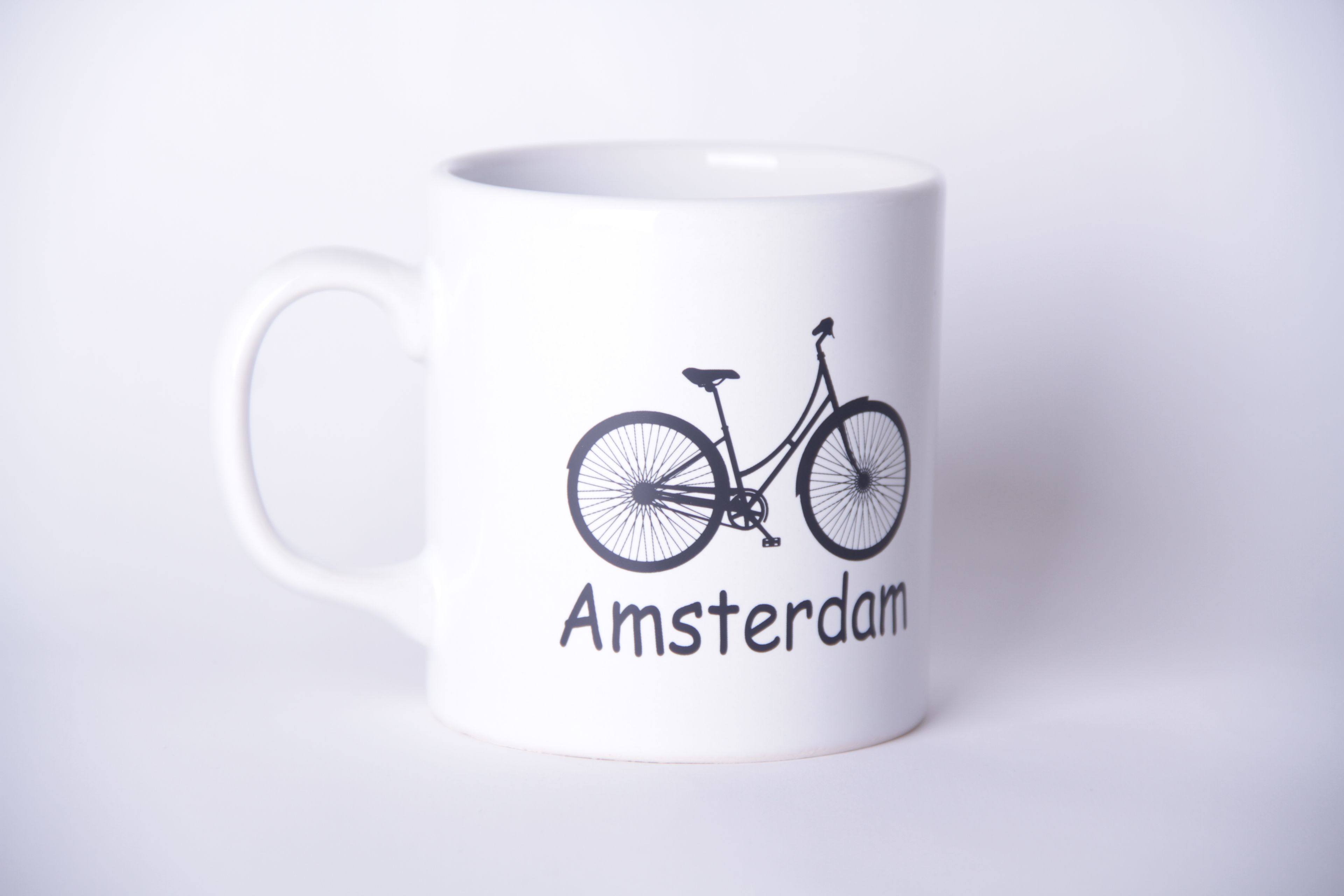 Baskılı Seramik Kupa Amsterdam Bisiklet