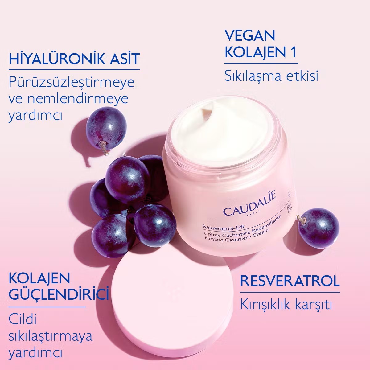 Caudalie Resveratrol Lift Sıkılaştırıcı Kaşmir Gündüz Krem 50 ml