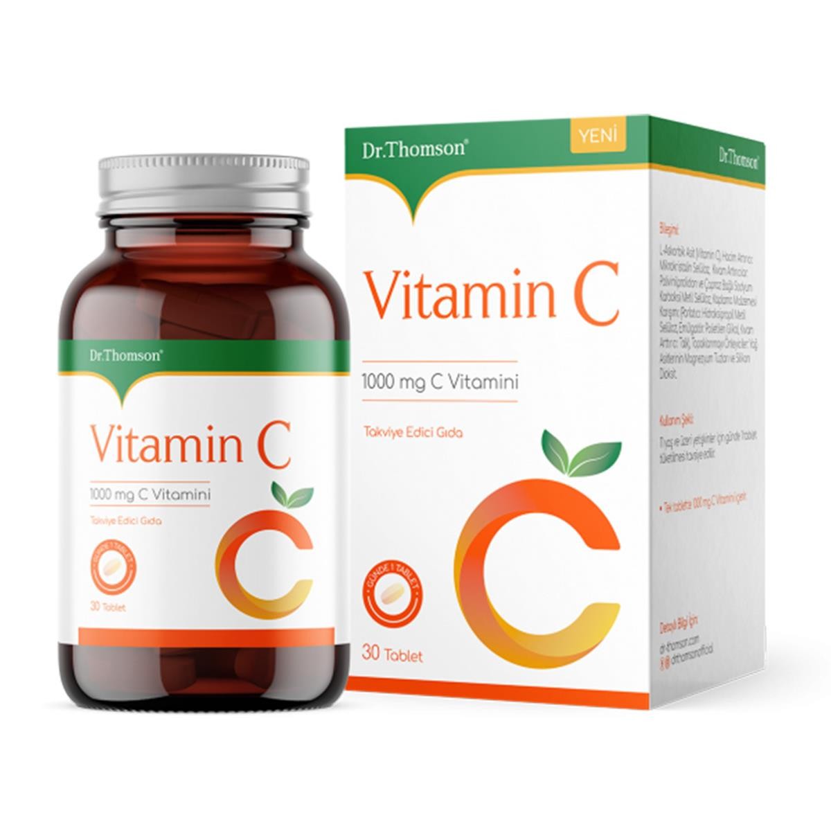 Dr.Thomson Vitamin C İçeren Takviye Edici Gıda 1000 mg 30 Tablet