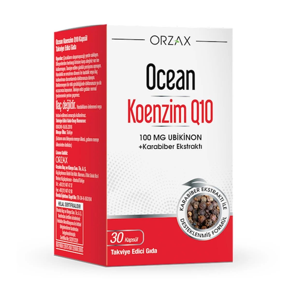 Orzax Ocean Koenzim Q10 30 Kapsül