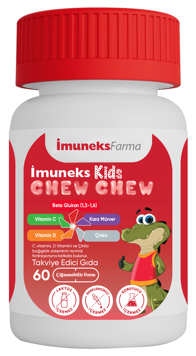 İmuneks Kids Chew Chew Takviye Edici Gıda 60 Çiğnenebilir Kapsül