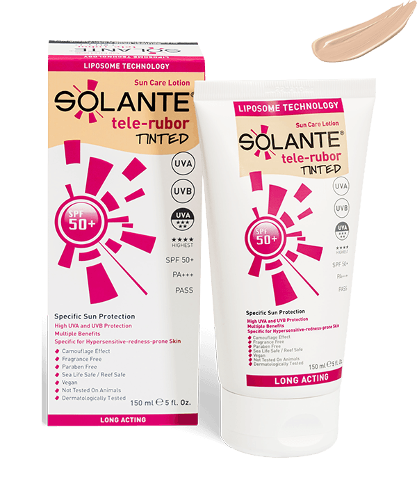 Solante Telerubor Tinted SPF50+ Güneş Losyonu 150 ml 