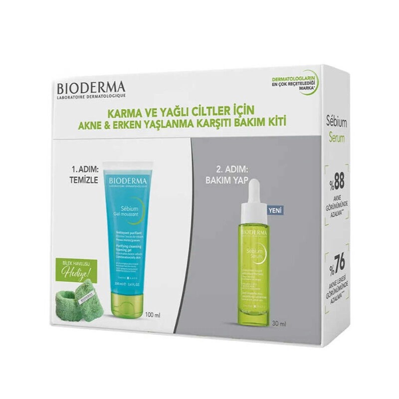 Bioderma Karma ve Yağlı Ciltler İçin Akne Ve Erken Yaşlanma Karşıtı Bakım Seti