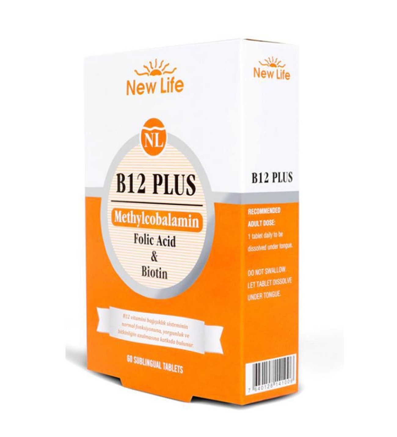 New Life B12 Plus Folik Asit ve Biotin İçeren Takviye Edici 60 Tablet