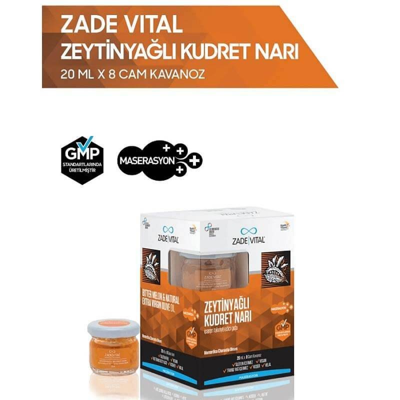 Zade Vital Zeytinyağlı Kudret Narı 20 ml x 8 Cam Kavanoz