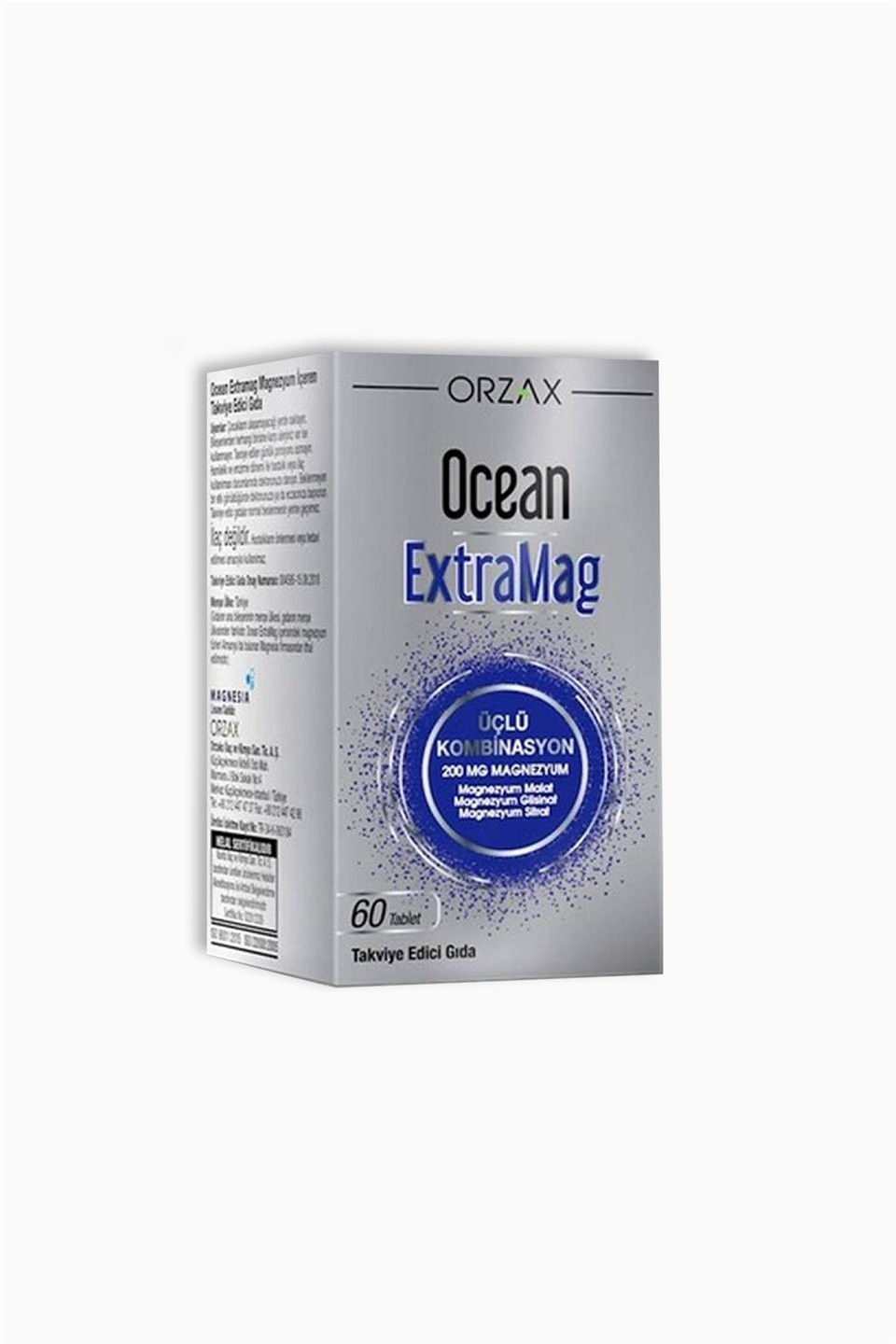 Orzax Ocean ExtraMag Üçlü Magnezyum Kombinasyonu 60 Tablet