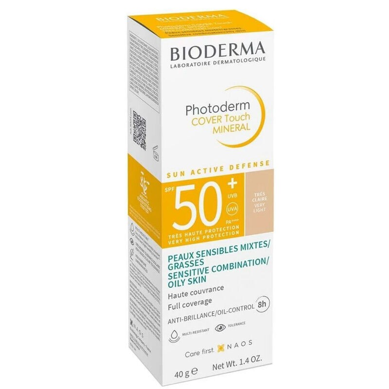 Bioderma Photoderm Cover Touch Mineral SPF50+ Very Light 40 g RENKLİ