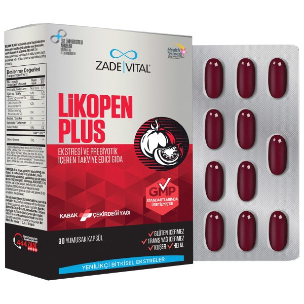 Zade Vital Likopen Plus 30 Kapsül