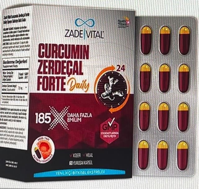 Zade Vital Curcumin Zerdeçal Forte Daily 60 Yumuşak Kapsül