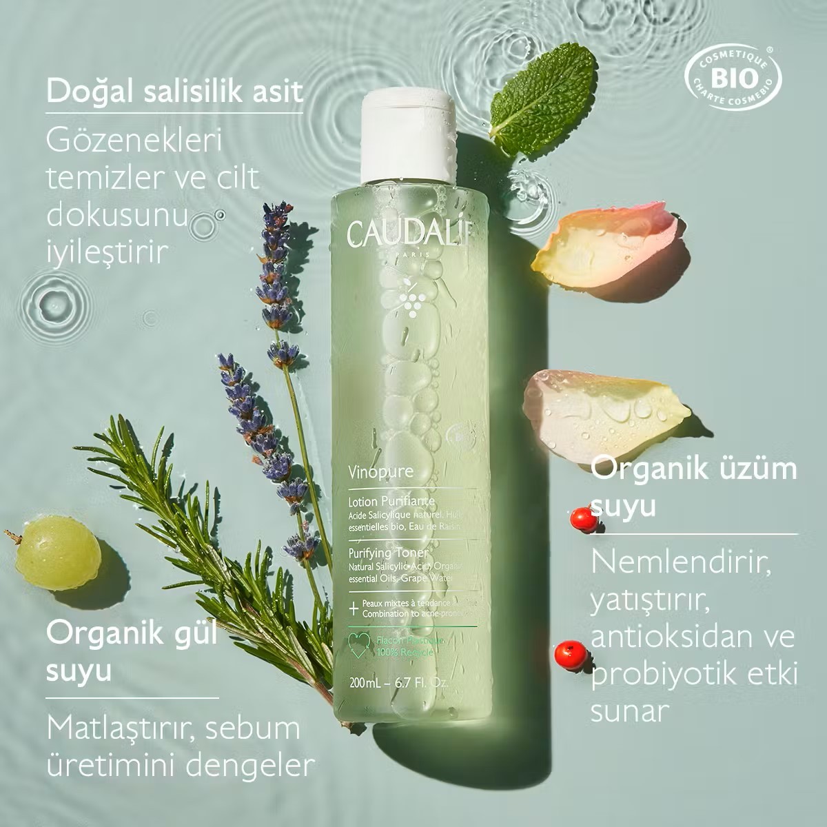 Caudalie Vinopure Temizleyici Tonik 200 ml