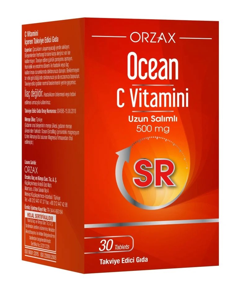 Orzax Ocean Vitamin C-SR 30 Tablet