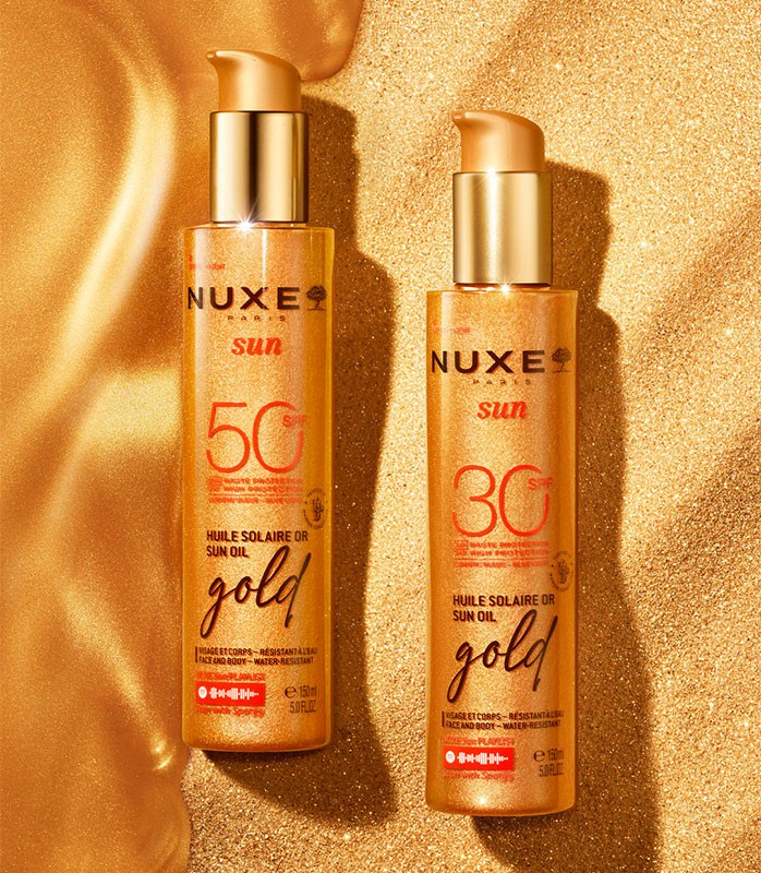 Nuxe Sun - Altın Işıltılı Bronzlaştırıcı Güneş Koruyucu Yağ SPF30 150 ml