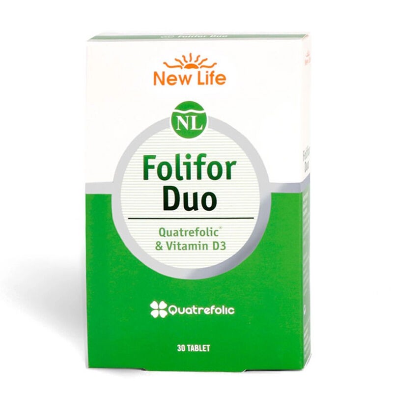 New Life Folifor Duo Vitamin D3 & Quatrefolic - 30 Tablet