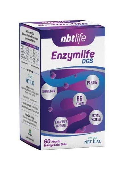 NBT Life Enzymlife DGS Takviye Edici Gıda 60 Kapsül