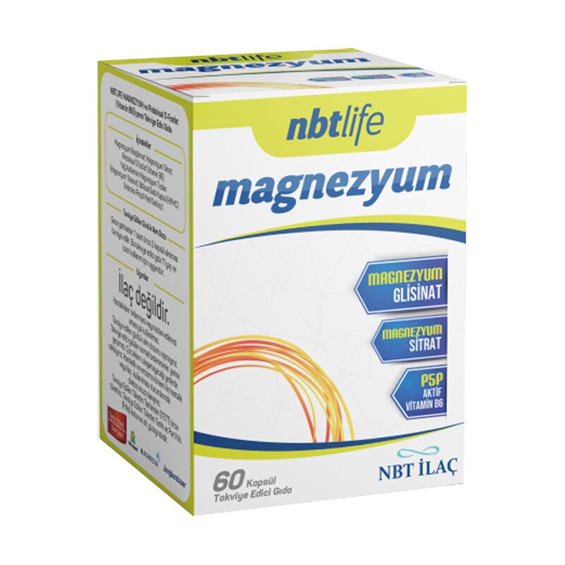 NBT Life Magnezyum P5P Takviye Edici Gıda 60 Kapsül