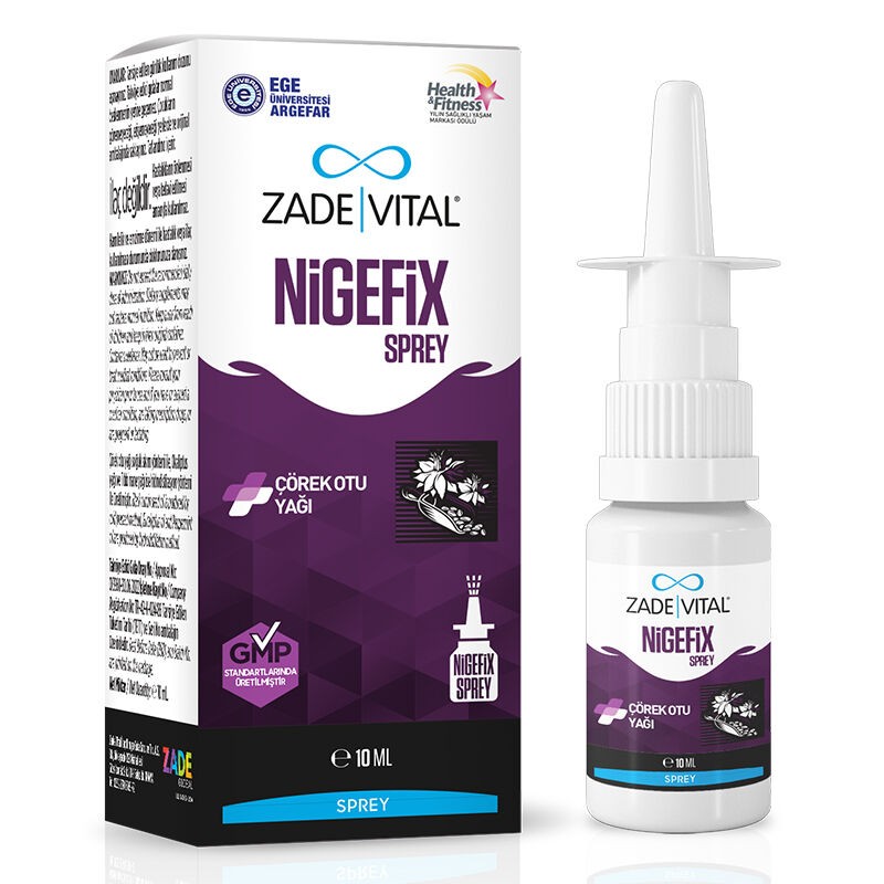 Zade Vital Nigefix Çörek Otu Yağı İçeren Sprey Takviye Edici Gıda 10 ml