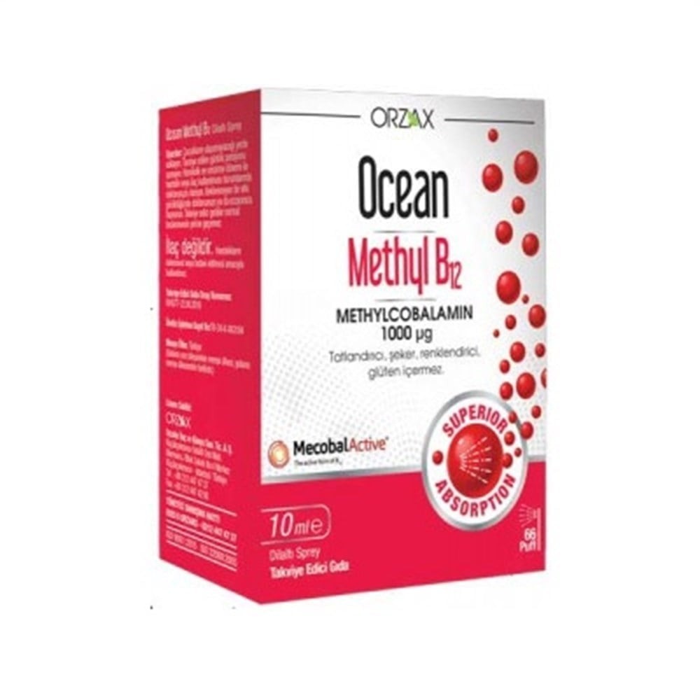 Orzax Ocean Methyl B12 10 ml Takviye Edici Gıda