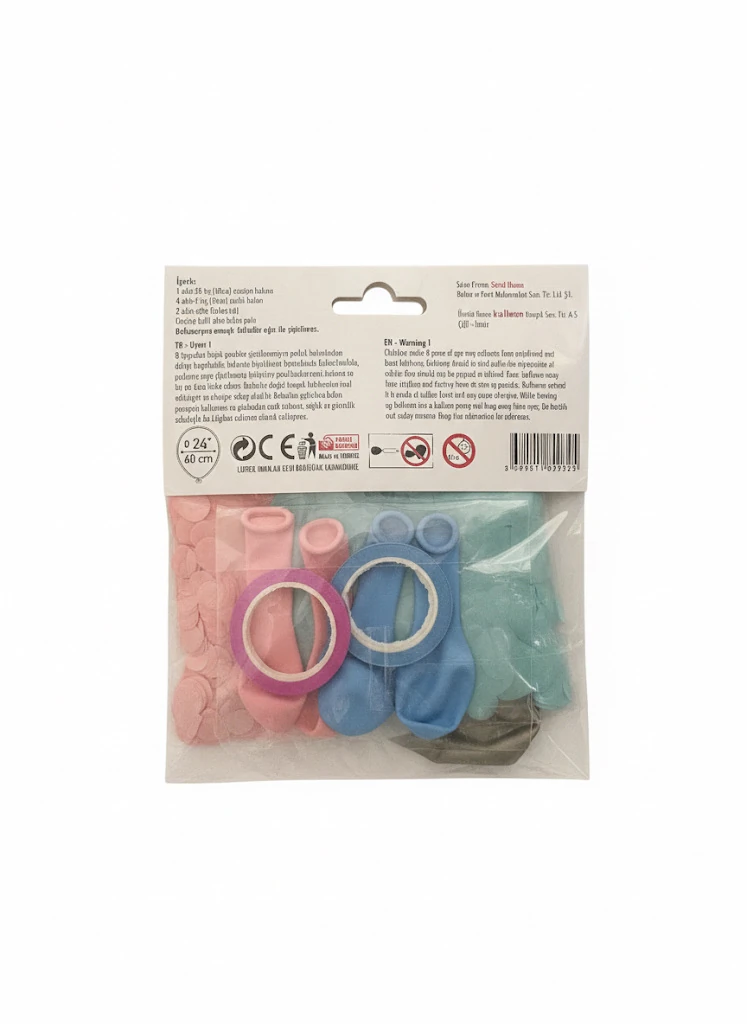 Cinsiyet Parti Seti Mirror White Gold 24 İnç