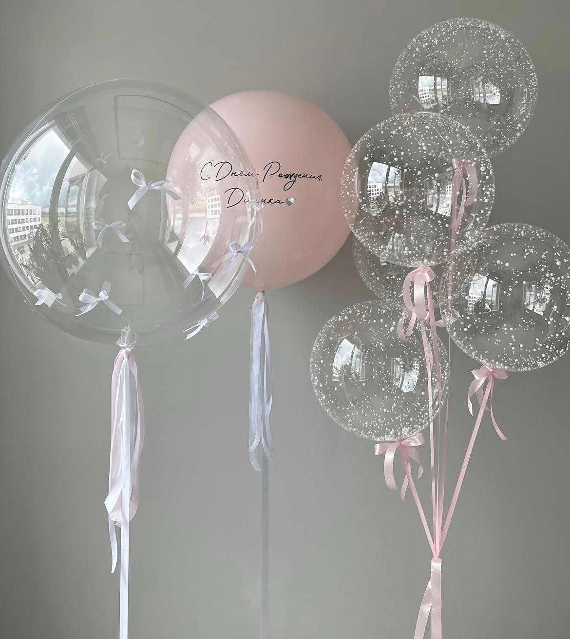 Bride Şeffaf Bobo Pembe Balon Konsept