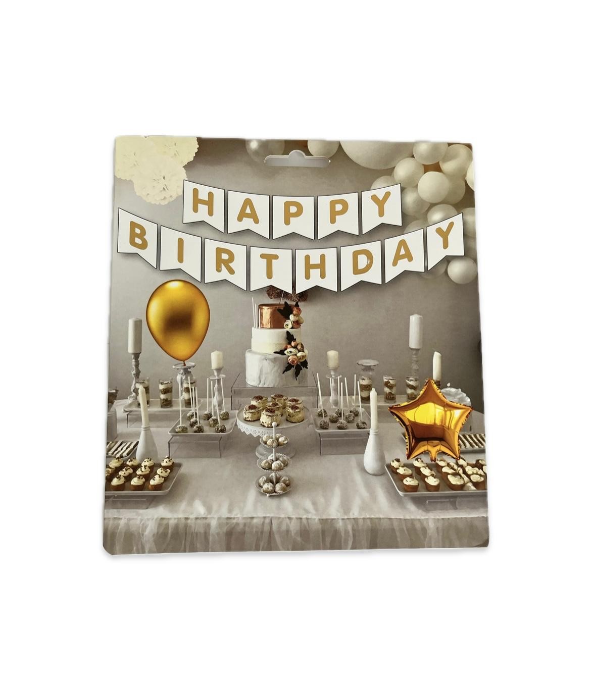 Happy Birthday Beyaz Banner