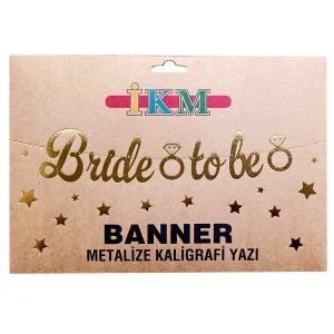 Banner El Yazılı Bride To Be Gold Uzar Yazı