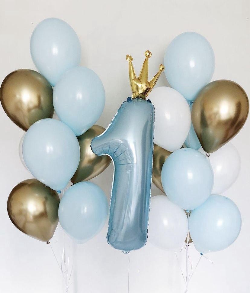 1 Yaş Taçlı Rakam Balon Konsept