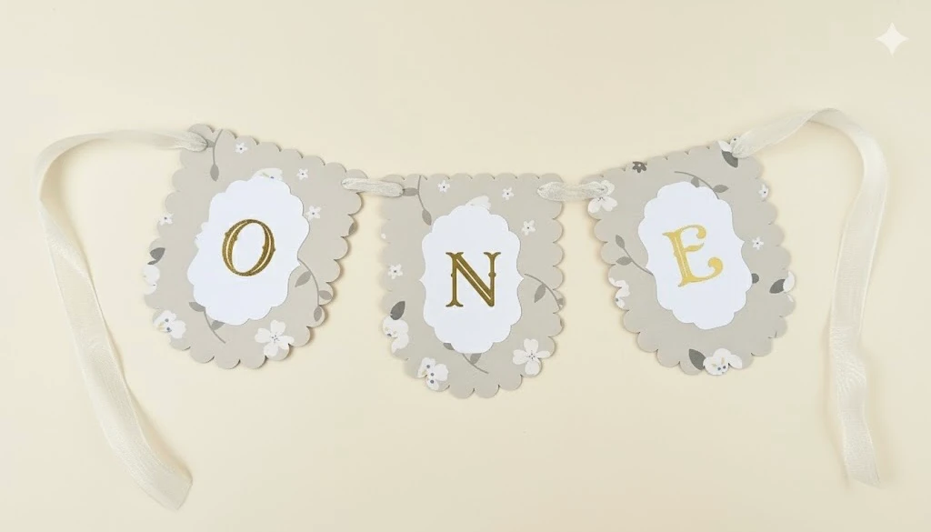 One Yazılı Banner Bej