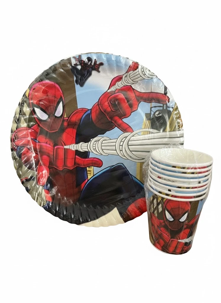 Spiderman 8’li Tabak ve Bardak
